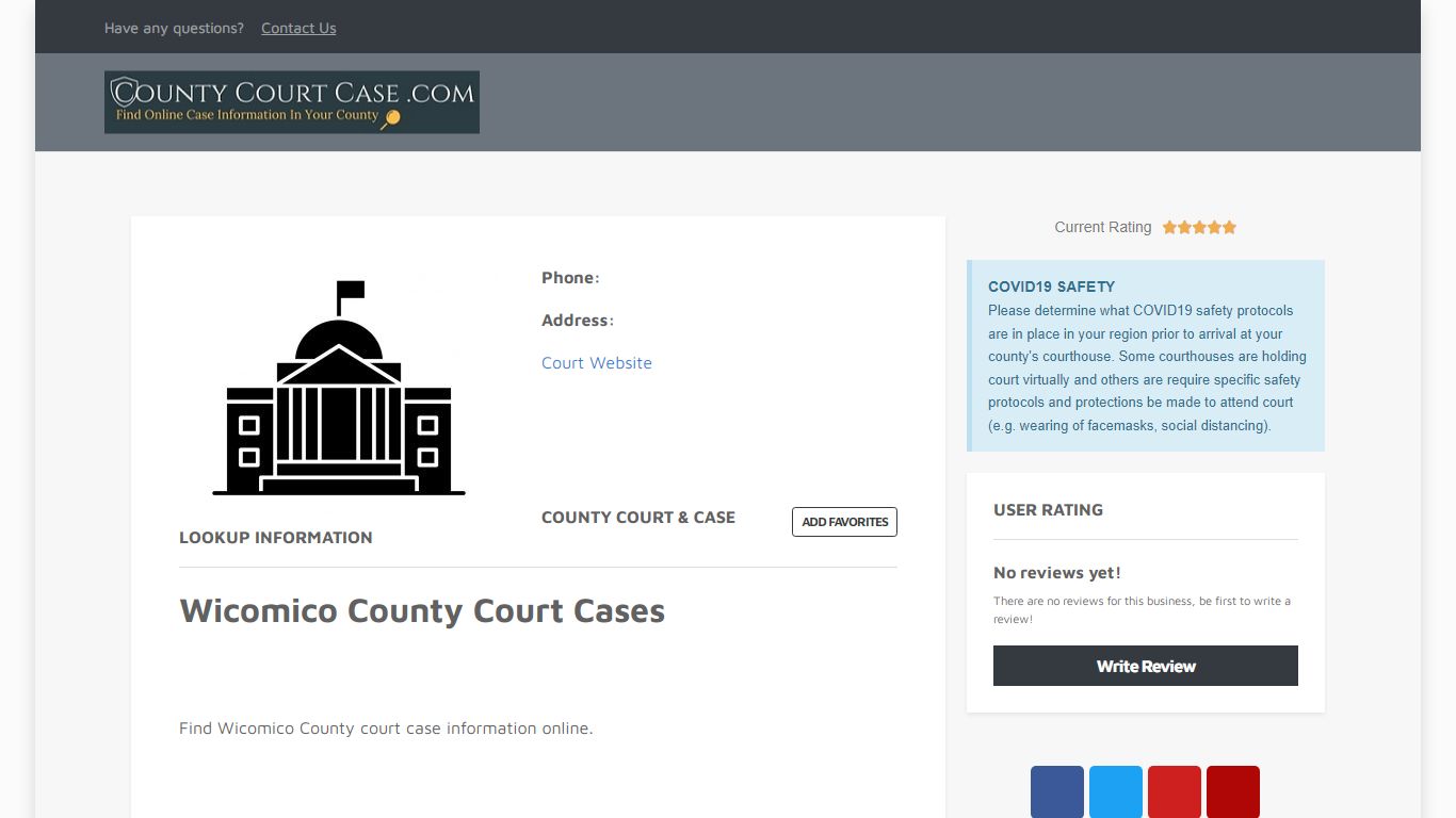 Wicomico County | County Court Case Search & Lookup | CountyCourtCase ...